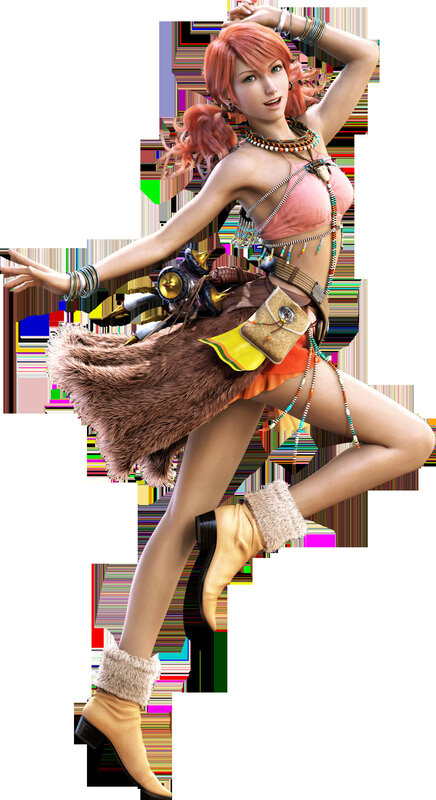 female character in tribal attire