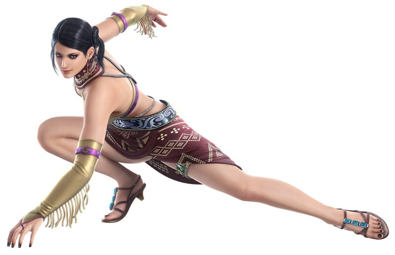 female character in tribal attire