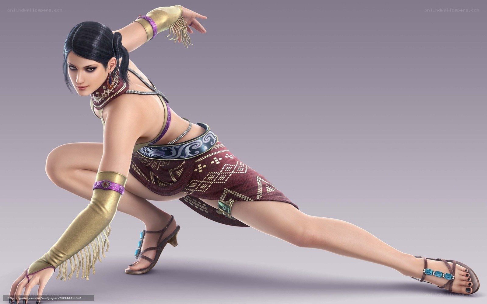 female character in tribal attire