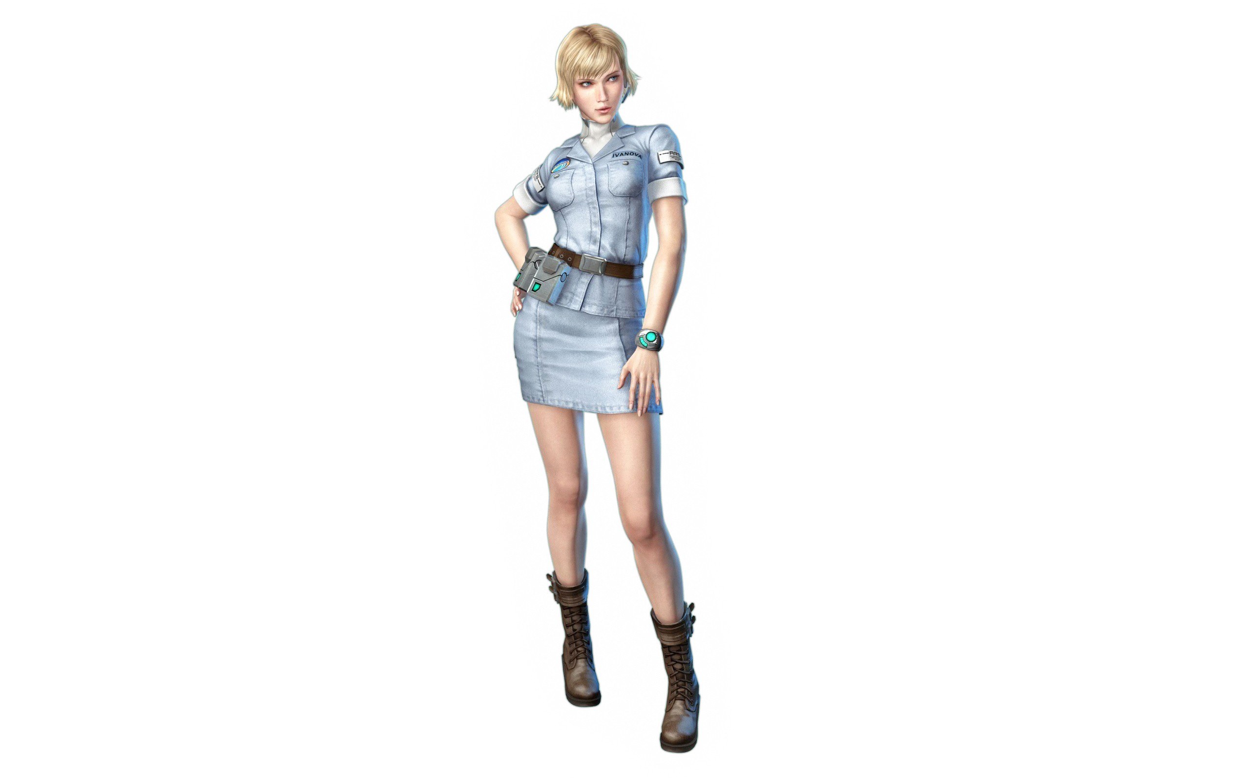 female character in uniform