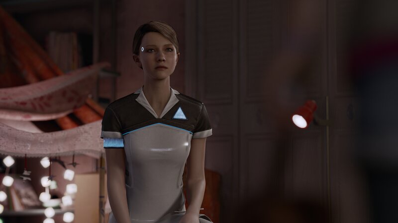 Female Character in Uniform — Gray