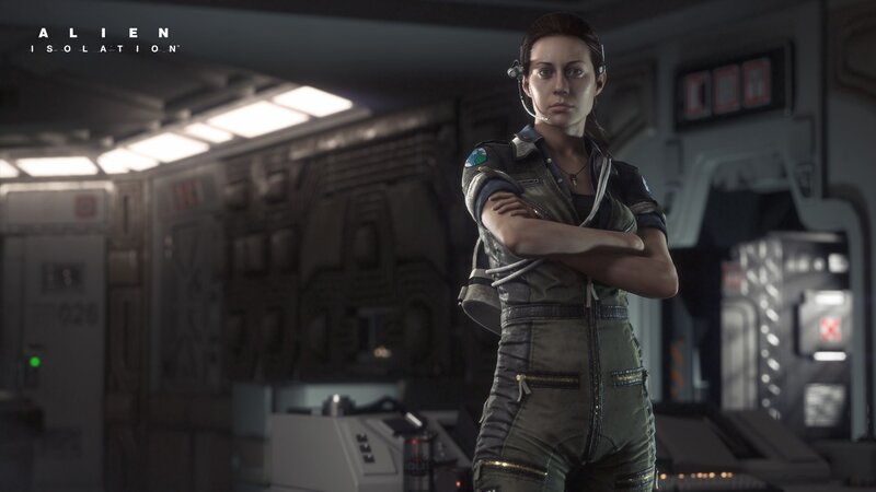 Female Character in Uniform — Green