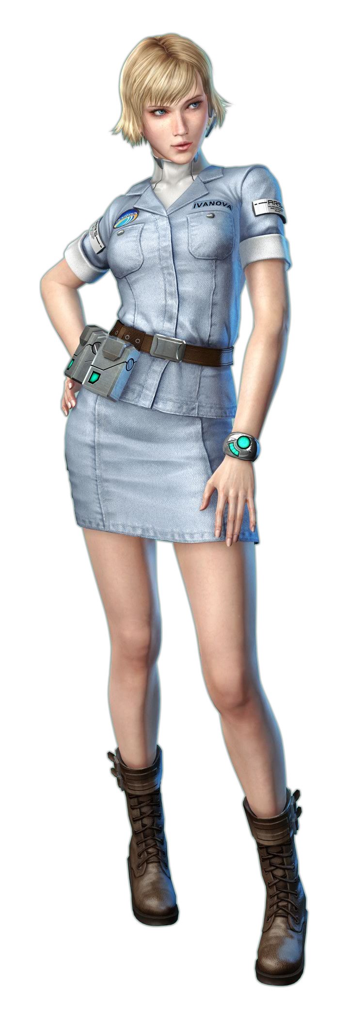 female character in uniform