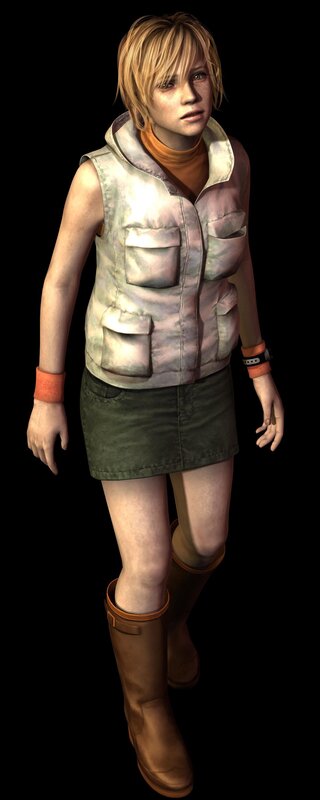 female character in vest and boots