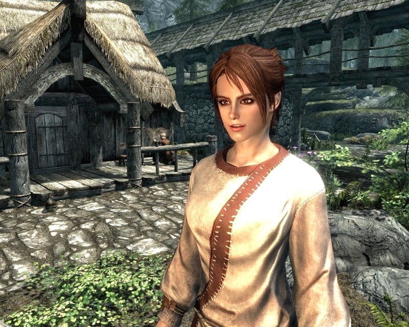 Female Character in Village — Brown