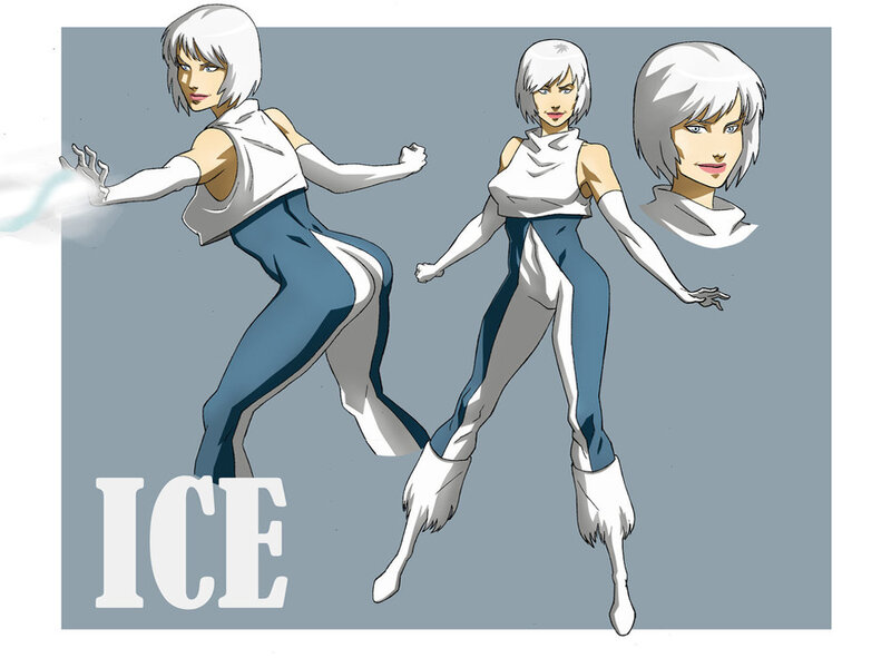Female Character in White and Blue