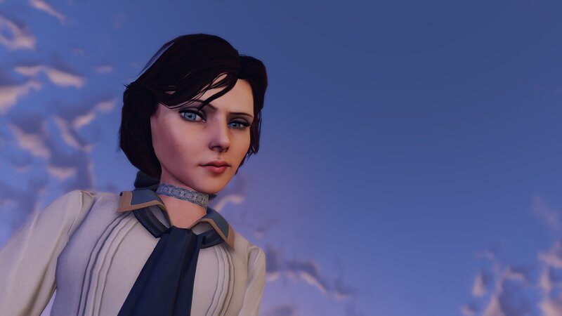 female character in white coat