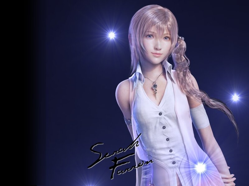 Female Character in White Dress — Blue, Dramatic