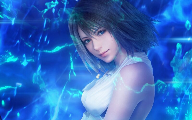 Female Character in White Dress — Blue, Serene, 3d Render