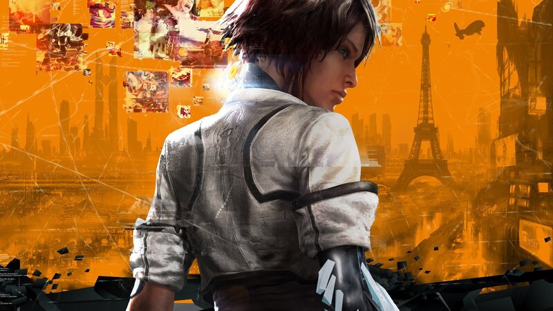 Female Character in White Jacket — Orange, Dramatic
