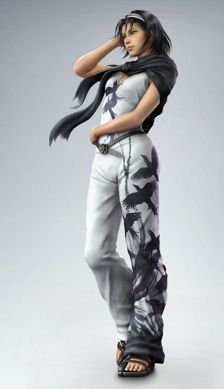 female character in white outfit