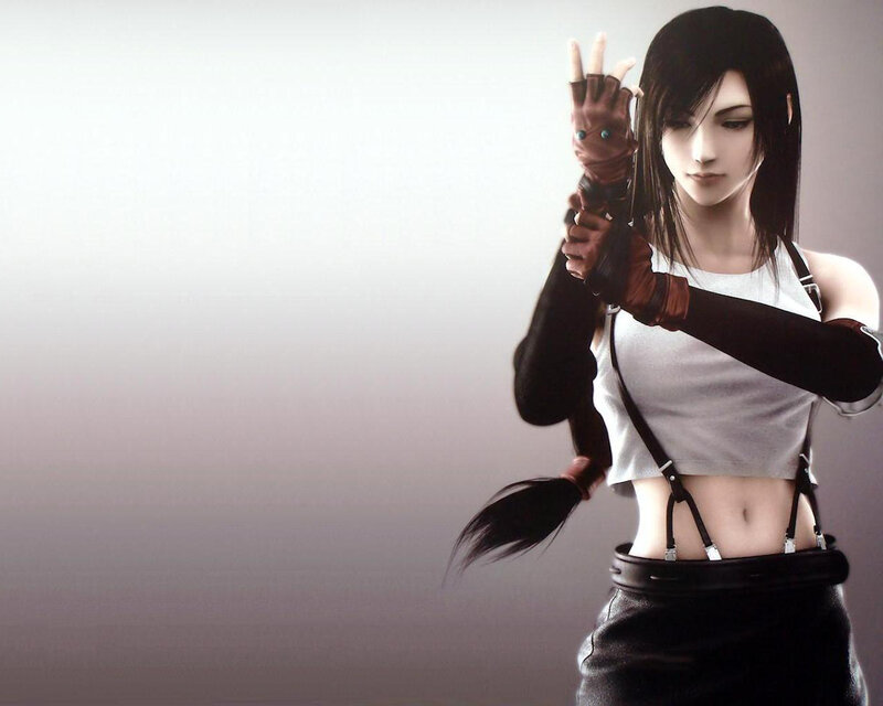 female character in white top
