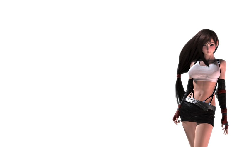 Female Character in White Top — Neutral, 3d Render