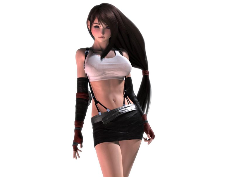 Female Character in White Top — Neutral