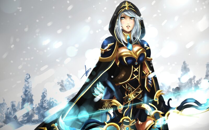 Female Character in Winter — Black