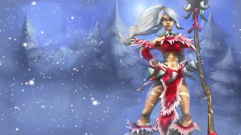 Female Character in Winter — Blue, Cold