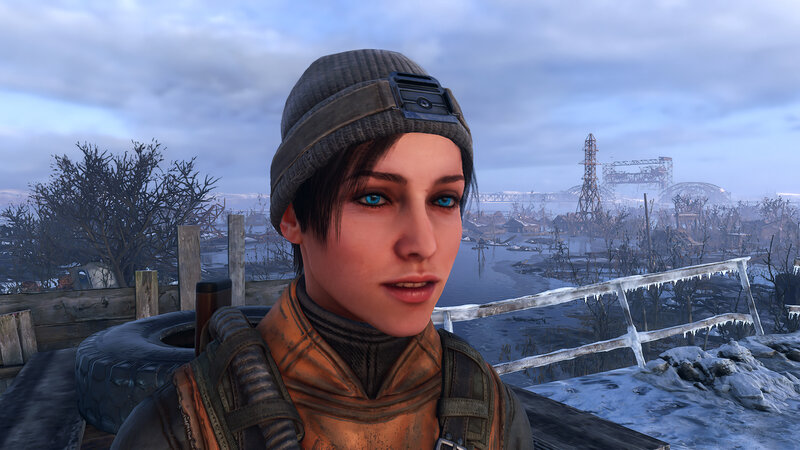 Female Character in Winter — Gray