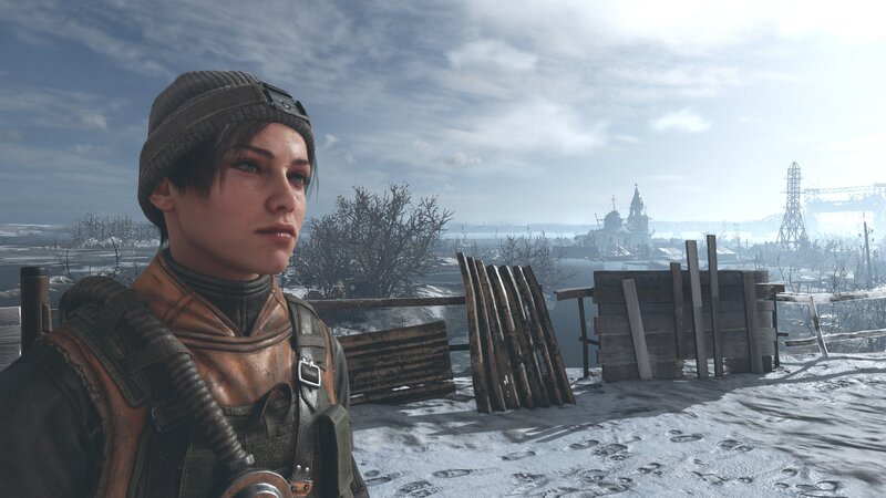 Female Character in Winter — White, Desolate
