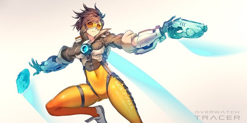 Female Character in Yellow Suit — Action