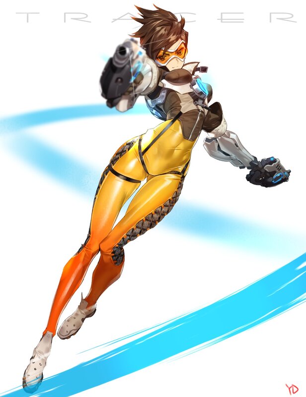 Female Character in Yellow Suit — Dynamic, Digital Art