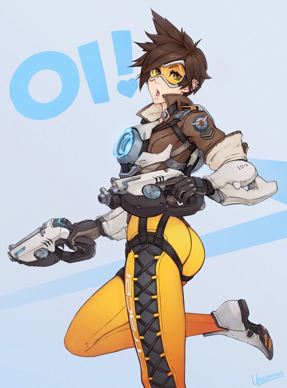 Female Character in Yellow Suit — Playful
