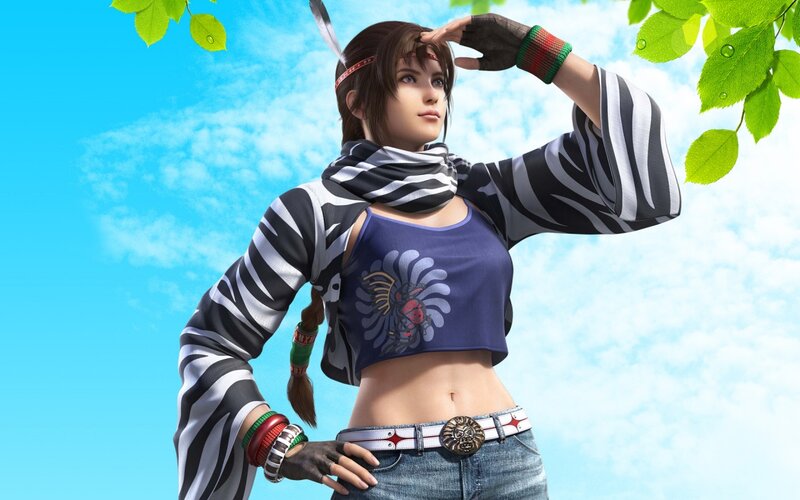 Female Character in Zebra Outfit