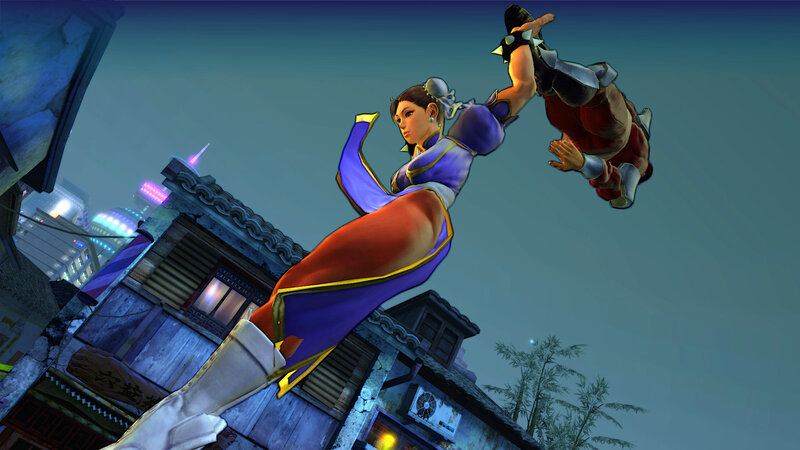 Female Character Kicking Opponent