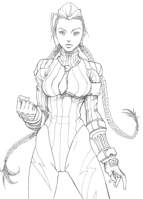 female character line art
