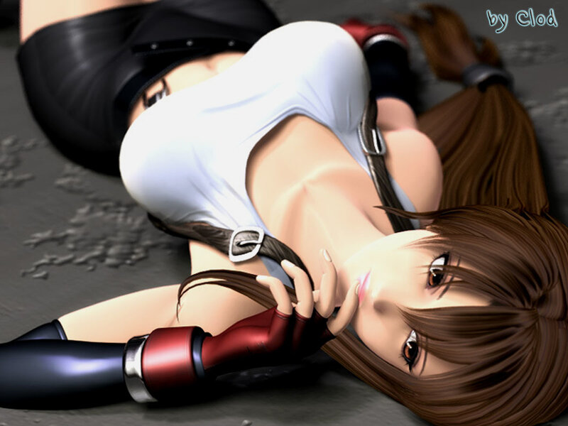 Female Character Lying Down — Brown