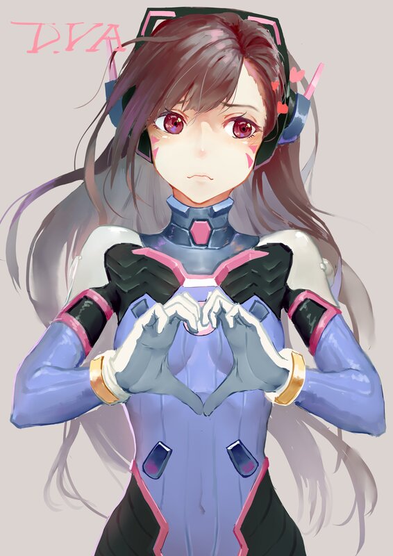 Female Character Making Heart