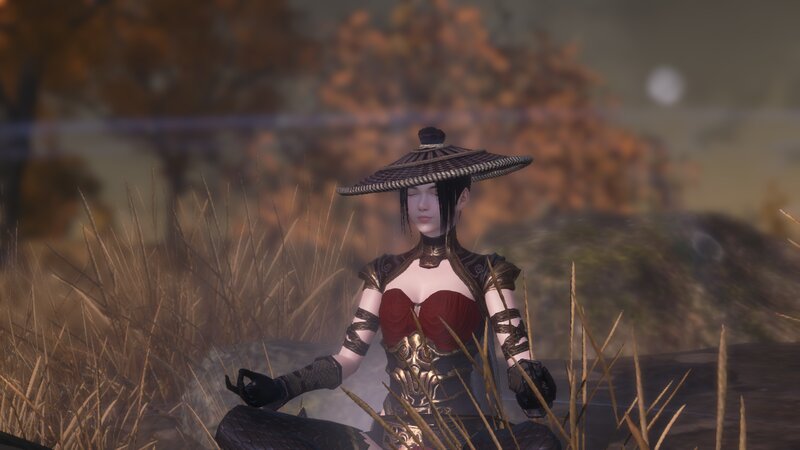 Female Character Meditating