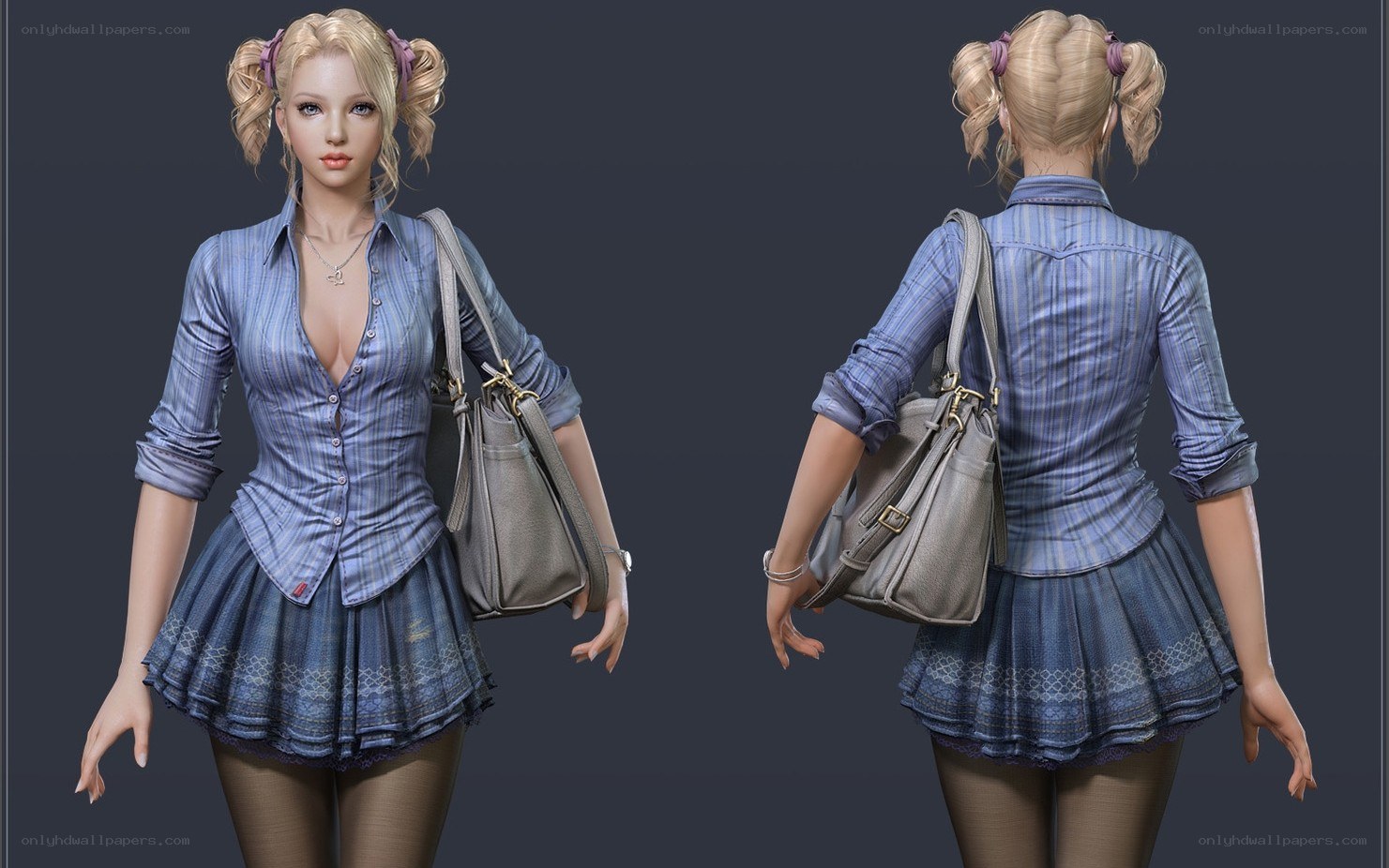 female character model render