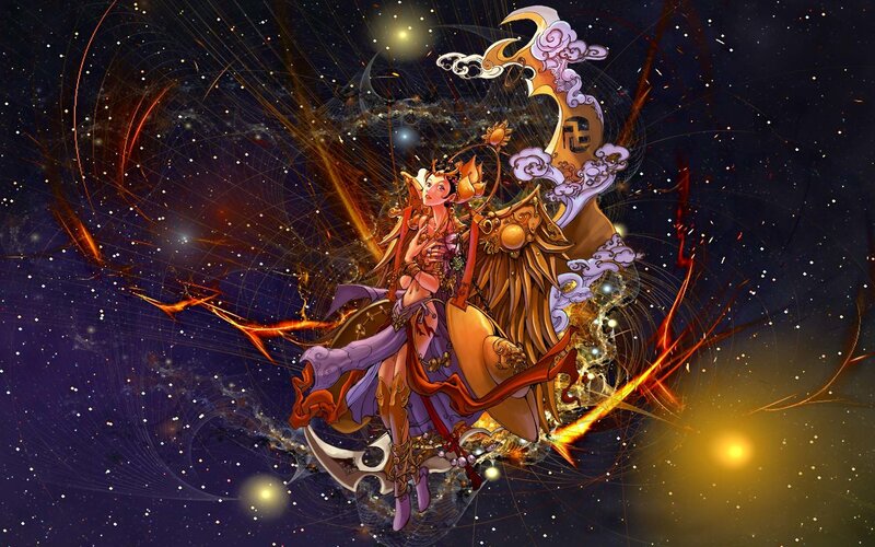 Female Character on a Mount