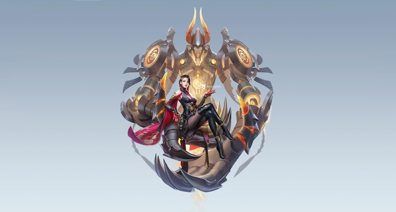 Female Character on Mechanical Creature