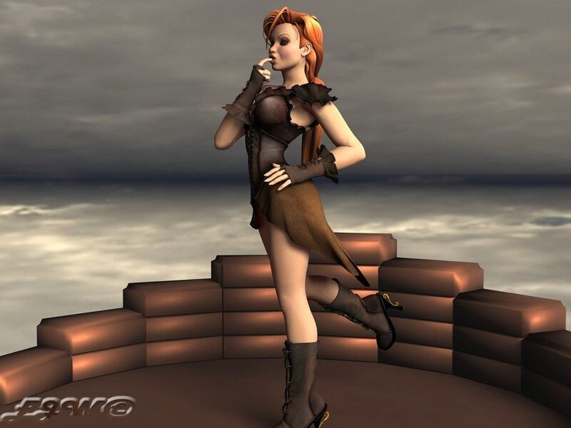 Female Character on Platform