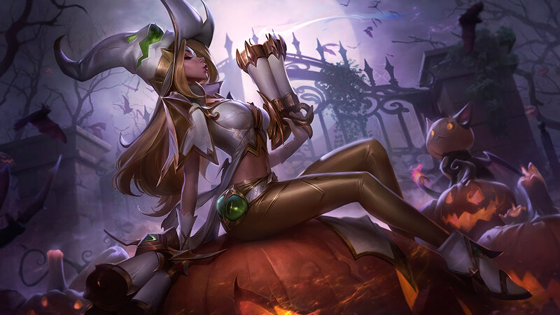 Female Character on Pumpkin
