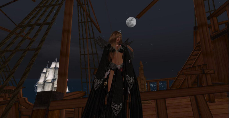 Female Character on Ship — Black