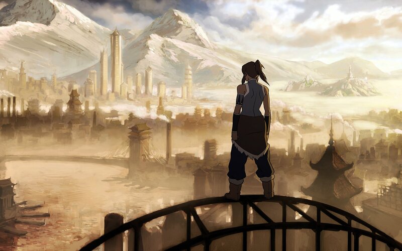 Female Character Overlooking City