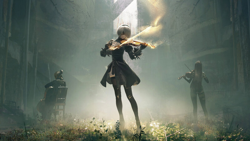 Female Character Playing Violin