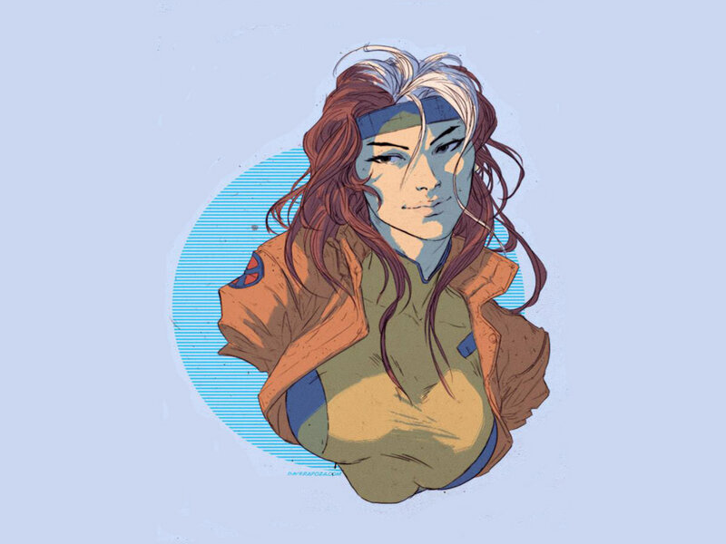 Female Character Portrait — Blue