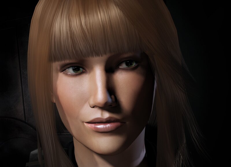 Female Character Portrait — Brown, Dramatic, 3d Render, Hair