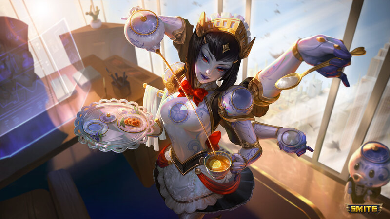 Female Character Pouring Tea