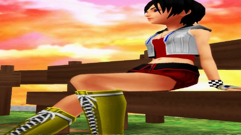 Female Character Sitting — Orange