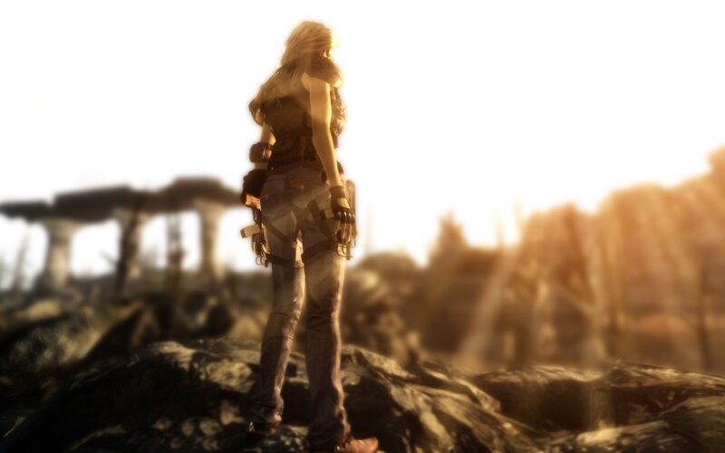 Female Character Standing — Brown