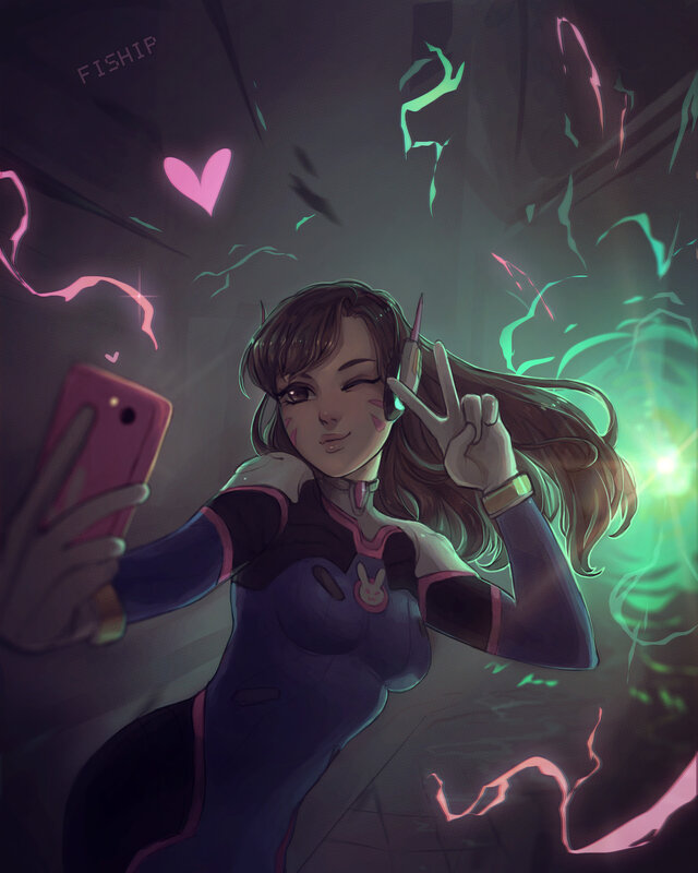 Female Character Taking Selfie