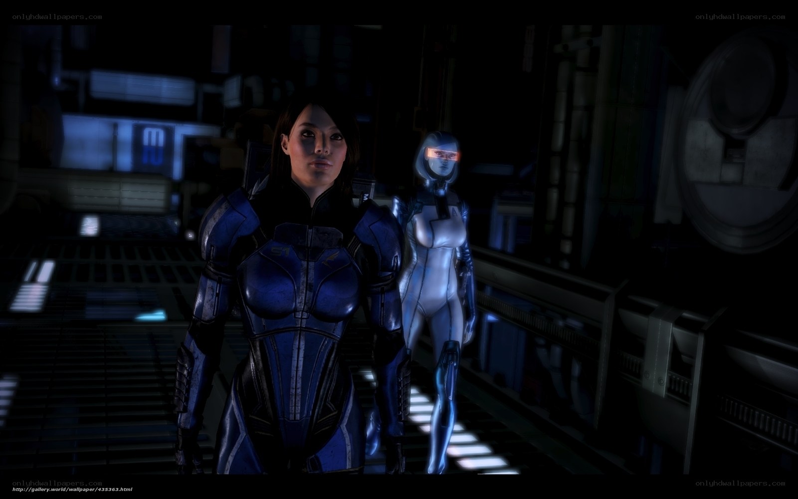 female character with AI companion