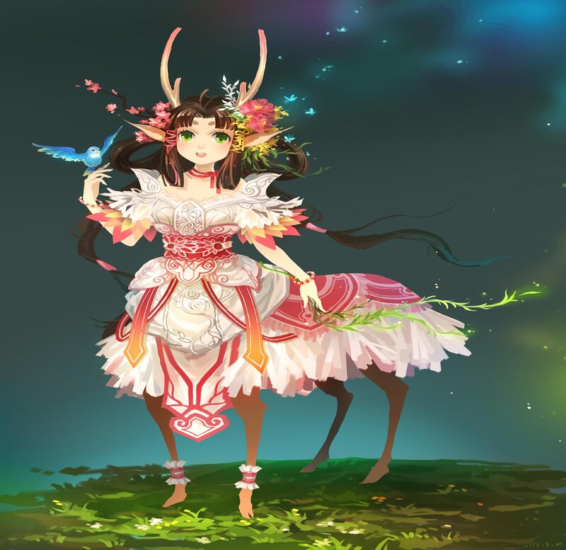 Female Character with Antlers