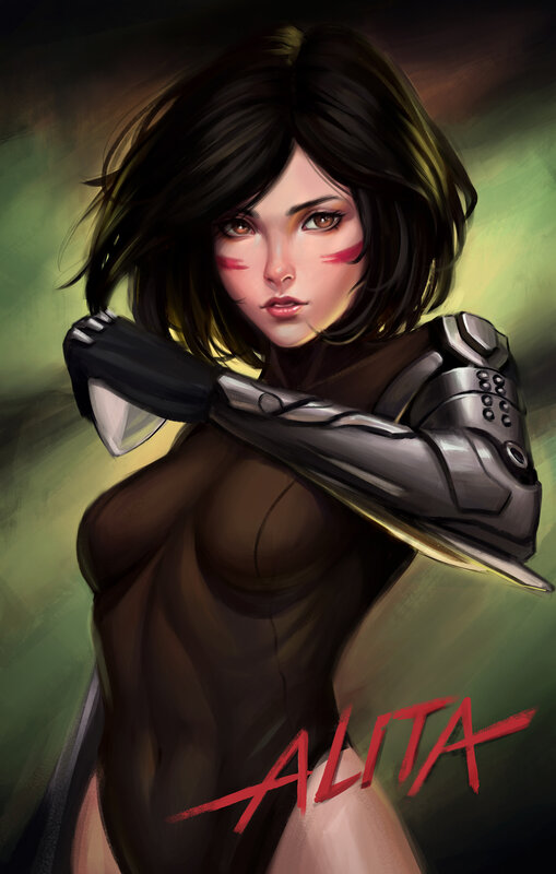 Female Character with Armor — Green