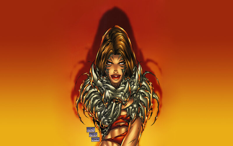 Female Character with Armor — Red