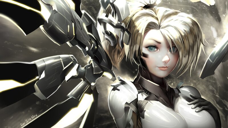Female Character with Armor — White